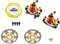 NYK Zoom Bike Bicicletta Ciclismo HB-100 Pinze freno a disco idrauliche anteriore e posteriore Set Line Pull con rotore flottante e cavo (oro)