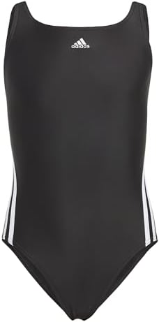 adidas Mädchen Swimsuit, Black/White, 140