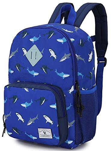 VX VONXURY Schulrucksack, Convertible Vorschule Kleinkind Jungen Bookbag Passt A4 Ordner (Blue Shark)