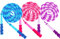 Amble Amble Springseil, weich, mit Perlen, verstellbar für Männer, Frauen und Kinder, verhedderungsfrei, für Fitness, Training, Workout, 2,7 m (Blau/Rosa/Violett), 3 Stück