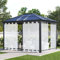 XUIAQZW Outdoor Vorhang Wetterfest mit Ösen Oben und Unten Weiß Transparent (2 Stücke) 120x220(BxH) cm Terrasse Vorhänge Outdoor Gardinen Wasserdicht Sonnenschutz