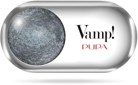 Pupa Ombretto Vamp! Wet&Dry 308 Anthracite Grey - Ombretto Colore puro, alta Pigmentazione, Multi-Effetto (disponibile in 54 Varianti Colore e 7 diversi Finish)