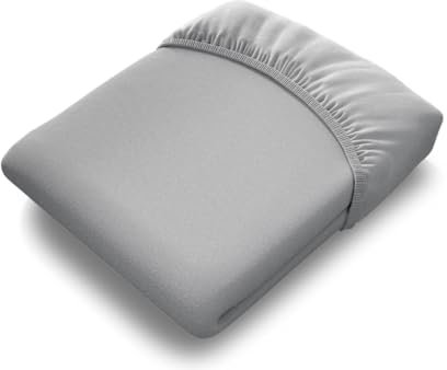 bett1 BODYGUARD Jersey-Spannbettlaken für Kindermatratzen 80x160 cm (Silber, robust, waschbar bei 60 °C, Rundum-Gummizug, Oeko-Tex 100)