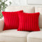 Soleebee 2er Set Plüsch Samt Kissenbezüge, Weiche Künstliche Pelz Dekorativ Kissenbezug Sofa Zierkissenbezüge Dekokissen Kissenhülle Set für Couch Schlafzimmer Zuhause Auto Dekor (45x45cm, Rot)