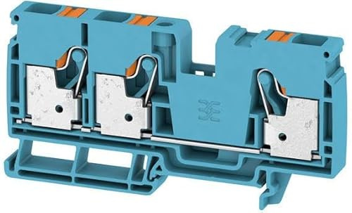 Weidmüller A3C 10 BL Durchgangs-Reihenklemme, PUSH IN, 10 mm², 1000 V, 57 A, blau (25 Stck.)