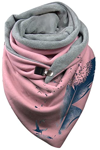 GBEN Damen XXL Strick Dreieck Schal großen Schals Halstuch Frauen Winterschal Herbstschal Poncho Lauschig Strickschal Einfarbig Wrap Schal Lange Stola Damenschal (S2-Pink, One Size)