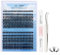 Einzelwimpern-Set 240PCS C Crul 8–16mm Cluster Einzelne Wimpern Wimpernkleber und Applikator DIY Cluster-Wimpernverlängerungs-Set Weich für den persönlichen Gebrauch zu Hause GEMERRY(40D+50DC-816-Kit)