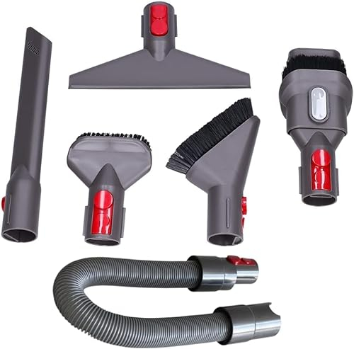 Recamania Accesorios Adaptables con Dyson V7 V8 V10 V10 V11 6 cepillos, Tubo Flexible,2 pinceles
