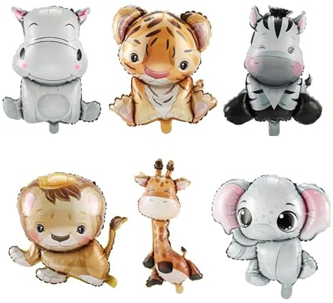 Palloncini Animali Giungla 6 Pcs Animali Giungla Palloncini Alluminio Palloncino Giungla Decorazione Compleanno Palloncino palloncini Kit Arco Palloncini Tema Giungla Safari Festa Compleanno Bambini