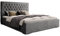Luxusbetten24 Designer Polsterbett Chester 180x200 mit Stauraum | Bezug: Samt | Farbe: Grau