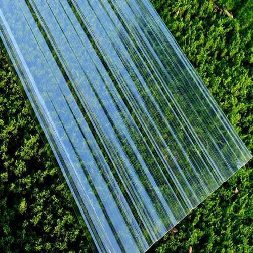 Paneles para Tejado de 1,2mm,Placa Ondulada FRP,Placas Techo Resistente a La Intemperie,Plancha Transparente Anti-UV,Chapas Perfiladas Techo con Tornillos,para Garajes (0.9x1.2m/35x47in)