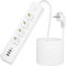 DSIOUHV Multipresa Elettrica a 8 vie, 45°Design Con Inclinazione a,3 USB-A,1 USB-C Ciabatta multipresa 1,8M Prolunga Elettrica,3680W,16A Adatta per Uffici/Sale giochi/Cucine