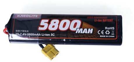 wheelfun 1/14 5800 mAh 7,4 V Li-Ion Akku für hydraulische RC Muldenkipper Traktor Automodell für Auto Hobby