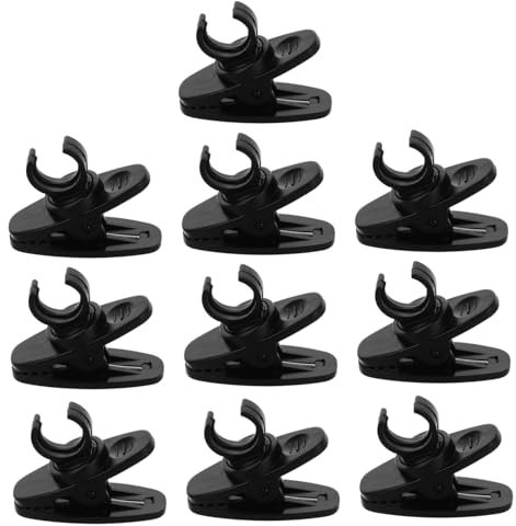 Levemolo 10pcs Lapel Mic Clips for Shirt Mic Holder Tie Clip for Men Recording Video Microphone