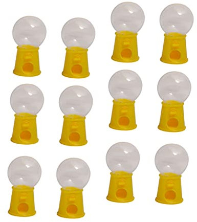 JOINPAYA 12 Pezzi macchina caramelle macchine per gomme da novità per i bambini lattina giochi per bambini giochi bambini giocattolo della macchina per caramelle Yellow