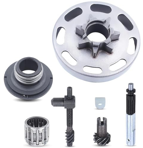 Hippotech 325-7T Clutch Drum, Chain Clutch Drum Kit for Husqvarna Chainsaw 435 435E 440 440E Parts with Oil Pump Worm Gear Clutch Bearing Chain Adjuster Kit