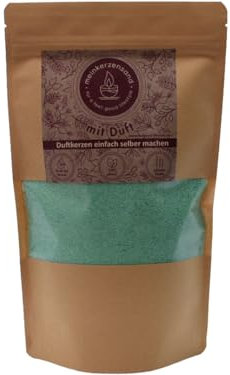 Aromatischer Kerzensand mit Duft 400g inkl. 3 Dochte Aromasand Duftgranulat aus Wachs Raumduft (Clean Cotton New)