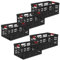 SomosTrade Klappbox 45L | Graphit - Rot | 54 x 28 x 37cm | mit Soft Touch Griffen | stabile Klappbox | Perfekte Aufbewahrung | (5 Klappbox - Graphit Rot)