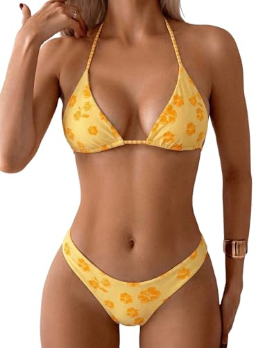 MakeMeChic Polka Dots Bikini Sets for Women Cute Swimsuit Bathing Suit