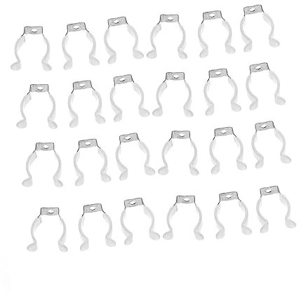 Veemoon 24stücke U Clips Halter Für Led Röhren Edelstahl Lampenhalterung Mit Kunststoffschutz Für Innen Außenbereiche Leicht Zu Installieren Stabil Und Langlebig
