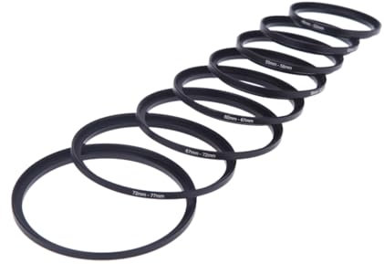 8 Stück Filter-Step-Up-Ring-Adapter 49-52-55-58-62-67-72-77-82 mm 49-82 mm