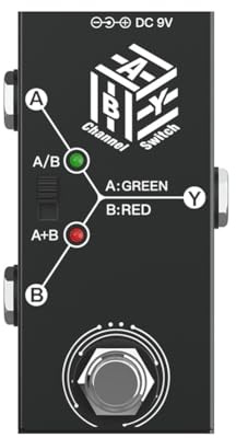 JNJOOD Kanal E-Gitarre Pedal Instrument Zubehör Komponenten Teile Universal ABY Line Selector Gitarreneffektor ABY Dual Channel Line Selection