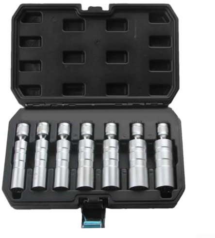 Magnetischer Zündkerzen-Steckschlüsseleinsatz, 3/8 Zoll, 14 mm, 21 mm, Set für Autoreparatur, mit 16 mm und 18 mm Schraubenschlüssel, kompakt in den Größen STO
