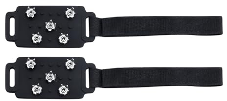 - Anti-Rutsch-Traktionsclips & Fünfzahn- | Anti-Rutsch-Überschuhe Für Schneestiefel Schuhe | Für Männer Frauen Zum Gehen Auf Schnee Im Winter, Wandern, Joggen