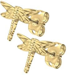 FILANGO Titan Ohrstecker LIBELLE Goldfarben