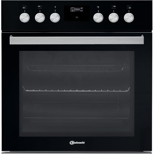 Bauknecht - HIS5 EP8VS3 ES Elektrischer Einbaubackofen - 65L Garraum - Pyrolyse-Selbstreinigung, SoftClose, Vielseitige Funktionen - Energieeffizienzklasse A - 59,5 x 59,5 x 56,4 cm - Schwarz
