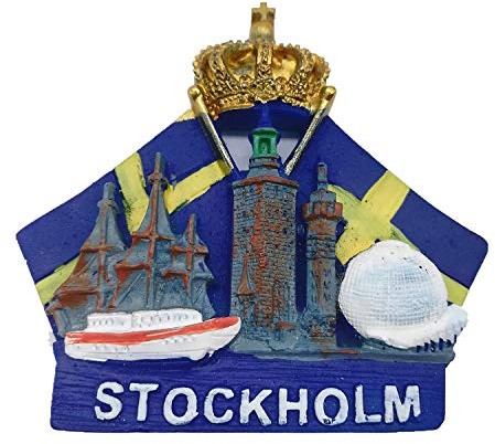 3D-Kühlschrankmagnet, Stockholm Schweden Souvenir, Reiseaufkleber, Heim- und Küchendekoration, Stockholm Schweden Kühlschrankmagnet