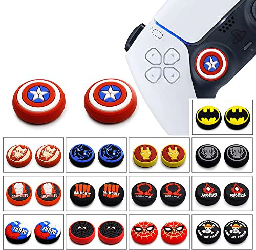 for PS5 PS4 PS3 Xbox 360 Xbox One Switch Pro Wii u Controller Silicone Thumb Grip Cap Joystick Thumbstick (#B)