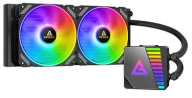 Antec Symphony 240 Liquid CPU Cooler, 240mm Radiator, 12cm ARGB PWM Fans, Mirror ARGB Pump Head, 14 Dense Cooling Fins
