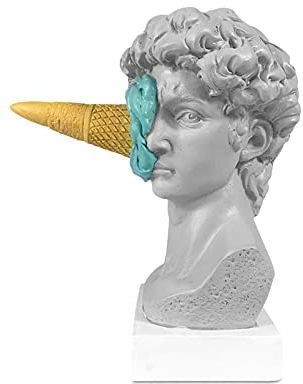 Hangarone David Mensch Kopf Statuen Möbel Skulptur Home Garden Decor Skulptur Griechische David Statue für Garten Wohnkultur