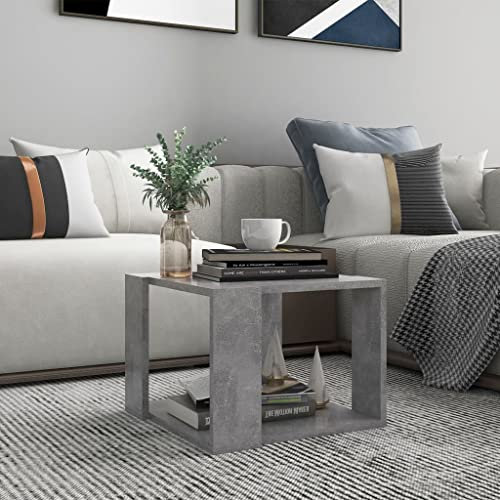 ZQQLVOO Couchtisch im Modern,Wohnzimmertisch, Beistelltisch, Sofatisch,Teetisch, Kaffeetisch,für Wohnzimmer, Schlafzimmer, Betongrau 40x40x30 cm Spanplatte
