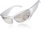 Karsaer Y2K Wrap Around Polarisiert Sonnenbrille Damen Herren Schnelle Brille Sportbrille Trendige Verspiegeltem Sportbrille für Radfahren Fahren Laufen UV-Schutz