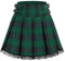 Damen Faltenrock Steampunk Minirock A Linie Hohe Taille Gothic Rock L Grün Plaid