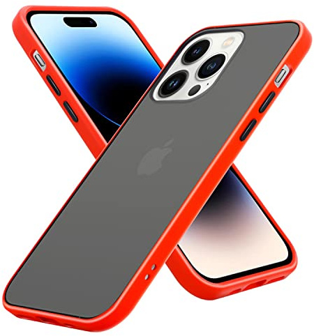 Cadorabo Hülle kompatibel mit Apple iPhone 14 PRO Schutzhülle TPU Silikon Case Hybrid Matt Design Anti Rutsch Slim Kratzfest Weiche Gummi mit Rundumschutz Case Hülle für iPhone 14 PRO in Transparent