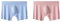 Faringoto Culotte pour homme en soie glacée sans couture - Couleur unie - Ultra fine, Bleu ciel + rose, S