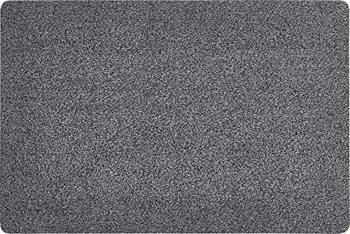 andiamo Fußmatte Amadis Türmatte Sauberlaufmatte für Innen und überdachten Außenbereich waschbar aus Baumwolle mit rutschhemmender Unterseite 50 x 80 cm dunkelgrau