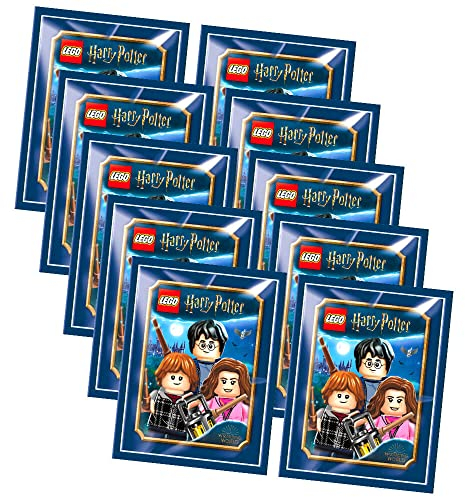 Blue Ocean LEGO Harry Potter Sticker Serie 1 (2023) - 10 Tüten Sammelsticker Bundle + 10 Originale STRONCARD Hüllen