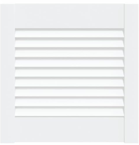 vidaXL Tür mit Lamellen-Design weiß 39,5 x 39,4 cm aus Kiefernholz