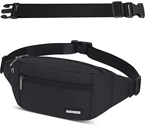 GERIINEER Bumbags Waist Fanny Pack for Women Ladies Men Waterproof for Traveling Cycling Hiking Outdoor Sport