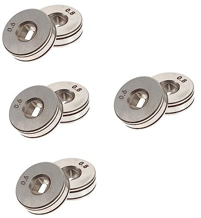 Angoily 8pcs Welder Wire Feed Drive Knurled Groove Roller Welding Machine Wire Feed Wheels Accessories for Welders Equipment Supply