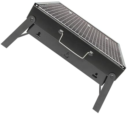CAXUSD Grillzubehör zusammenklappbarer Grill Snack+Platte Schüssel Lotus draussen Grillrost aus Edelstahl Mini-Grillwerkzeuge Grill für den Park tragbarer Grill Holzkohle Regal