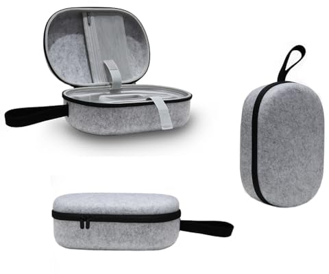 EUGOOCX Hard Carrying Case for Vision Pro VR Gaming Headset Storage Bag Shockproof Case VR Glasses Accessories (Felt Fabric)