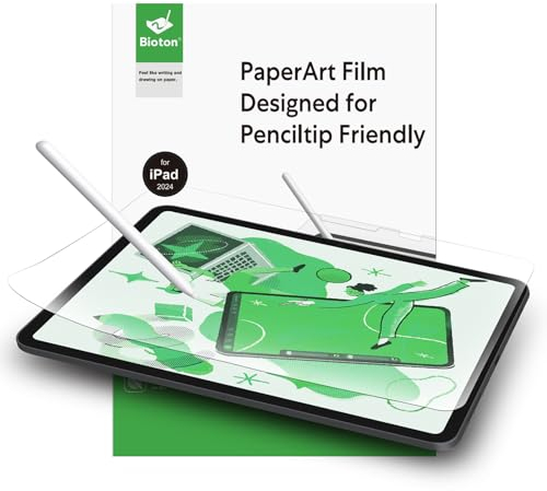 Bioton 2 Pack Papier Nano Displayschutzfolie Kompatibel mit iPad Pro 11 Zoll 2024 (M4), Papier Nano-Textur Folie, Federfreundlich, Blendfrei, Berührungsempfindlichkeit, Geeignet zum Zeichnen