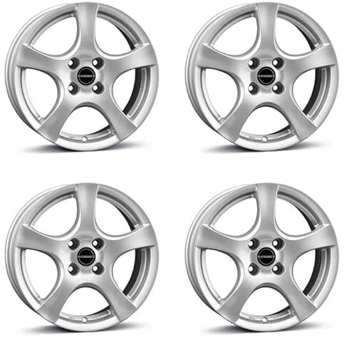4x Borbet Felgen F 6.0x15 ET35 4x100 brilliant silver kompatibel mit Toyota Aygo Corolla iQ Yaris