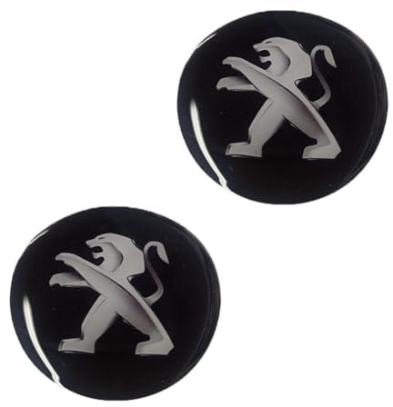 4 Pièces Cache-moyeux pour Peugeot 50 mm, Autocollants avec Logo Cache Moyeu Voiture Auto Capuchons de Centre Centre Roue Badge