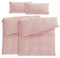 Pure Label Musselin Bettwäsche 155x220 4-teilig bestehend aus Bettbezug 155 x 220 cm 2er Set, Kissenbezug 40x80 cm 2er Set aus Baumwolle - Traumhaft kuschelige Bettwäsche-Sets in rosa